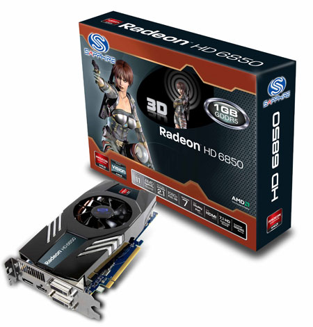 SAPPHIRE HD 6850 1GB Video Card 1GB, HD 6850, Sapphire, Video Card 1