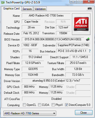 SAPPHIRE HD 7750 Ultimate