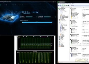 TPU in progress with AIDA graph to demonstrate the load AI Suite applies for stress testing