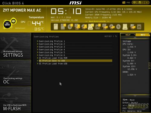 Overclocking Profile