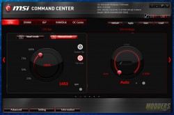 Command Center CPU Fan and Voltages