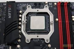 AMD Installation - Place assembled bracket on top aligned with the positioned backplate protrusion