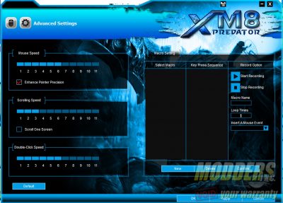 XM8-Advance settings