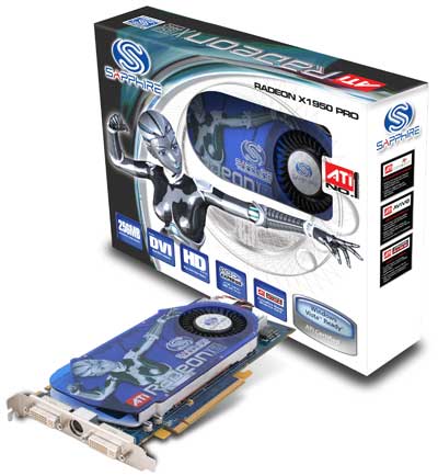 Sapphire X1950 Pro 256 MB PCIe Graphic Card, Sapphire 1