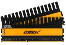 Crucial 4GB kit, Ballistix 240-pin DIMM, DDR3 PC3-12800 Memory