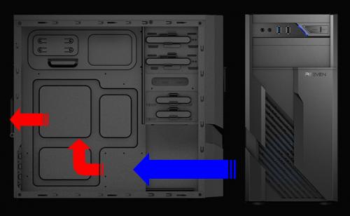 Reeven Introduces MicroATX NOTOS Case Case, mATX, notos, reeven 1