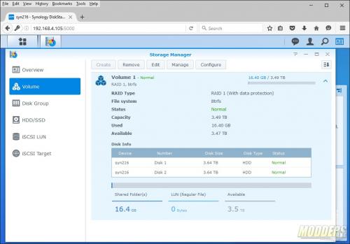 Synology DiskStation DS216+ NAS Review Intel, NAS, networking, RAID 0, RAID 1, Storage, Synology 31