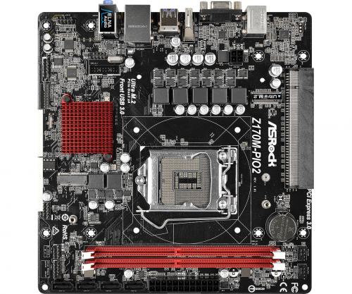 New ASRock Z170M-PIO2 Motherboard Has Angled PCI-E x16 Slot ASRock, b150m-pio, compact, micro-DTX, Motherboard, PIO, z170m-pio2 3