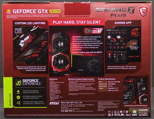 MSI GeForce GTX 1060 GAMING X PLUS