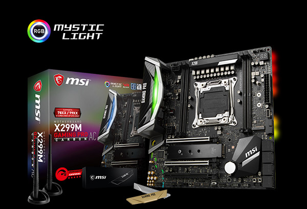 MSI X299M Gaming Pro Carbon AC Motherboard - Modders Inc