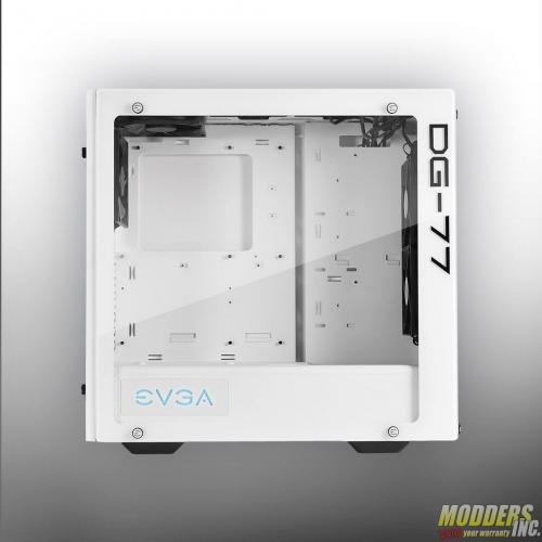 EVGA DG-77 Alpine White Midtower Review Case, EVGA, Gaming, midtower, tempered glass, vertical GPU, white 1