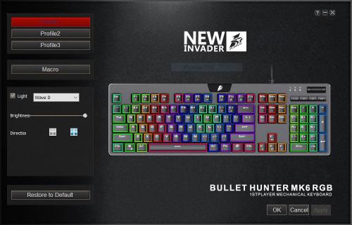 1St Player MK6 Bullet Hunter Keyboard Cherry Blue, Gaming Keyboard, Keyboard, macro, mechanical, OUTEMU, OUTEMU Blue, rgb 1