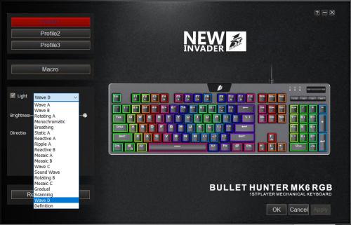 1St Player MK6 Bullet Hunter Keyboard Cherry Blue, Gaming Keyboard, Keyboard, macro, mechanical, OUTEMU, OUTEMU Blue, rgb 2