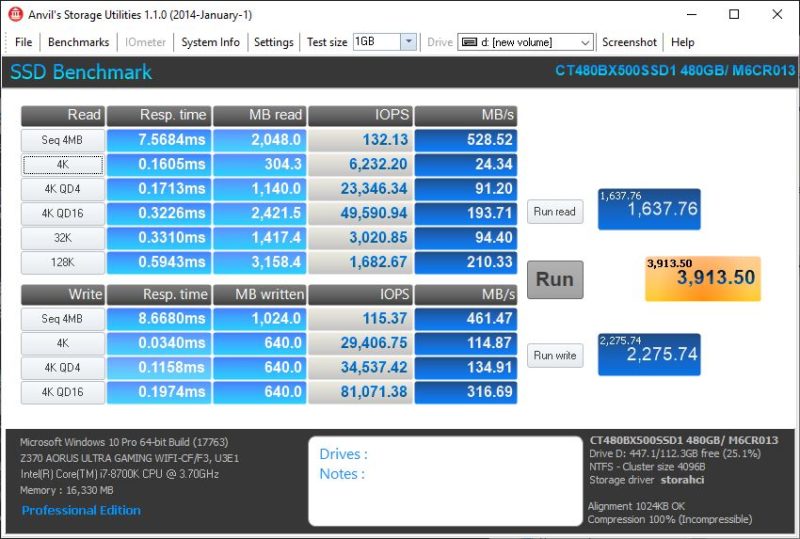 Crucial BX500 480GB SATA SSD Review 480gb, BX500, Crucial, Crucial Storage Executive, SATA SSD, SSD 8