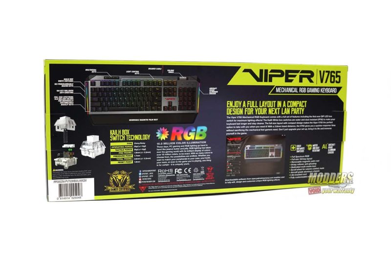 Patriot Viper V765 RGB Mechanical Keyboard Review Kailh Switches, keyboards, mechanical keyboards, modders-inc, Patriot, Patriot Viper, RGB Keyboards, Viper RGB, Viper V765 5