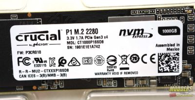 Crucial P1 NVMe M.2 SSD Review Crucial P1, Curical, NVMe SSD, P1, PCIe NVMe SSD, Storage Review 1