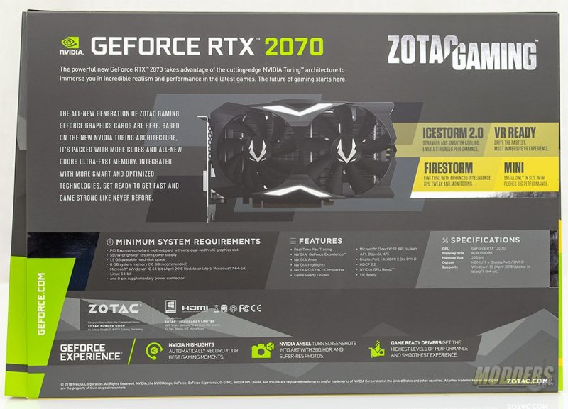 ZOTAC GAMING GeForce RTX 2070 MINI Review DLSS, Gaming, GPU, Graphics Card, Nvida, Real Time Ray-tracing, rtx, Video Card, Zotac 4