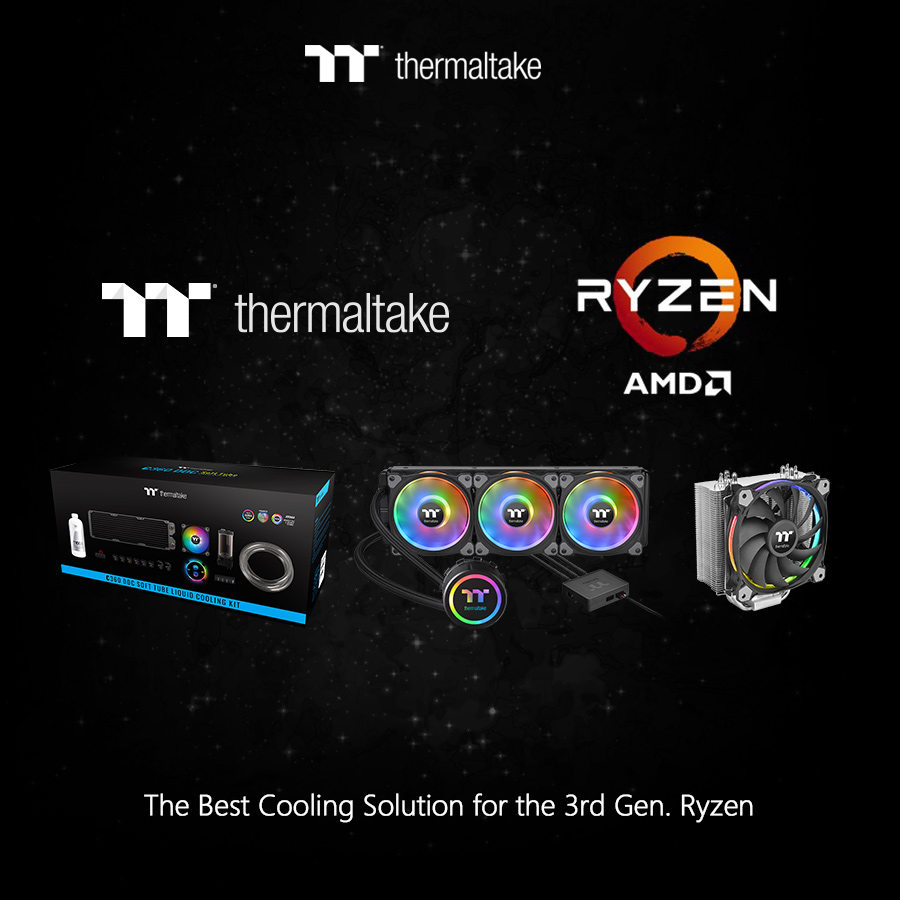 Thermaltake Cooling Solutions Back the Latest Powerful Processors AIO, ryzen, Themaltake, Water Cooling 3