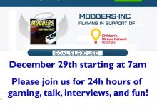 24 hours of fun for the kids on twitch.tv/moddersinc Event, Gaming 1