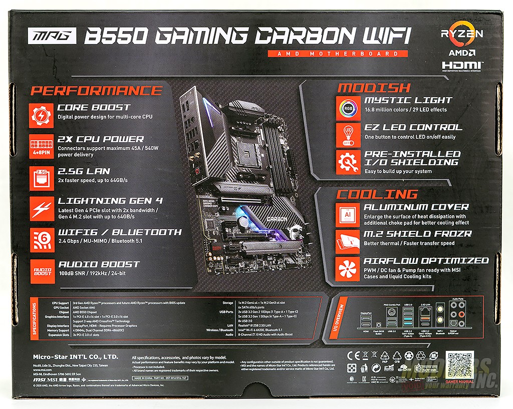 MSI MPG B550 Gaming Carbon Wifi - The AMD B550 Motherboard