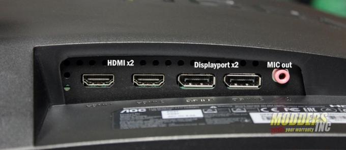 AOC PD27 GAMING MONITOR HDMI and display ports