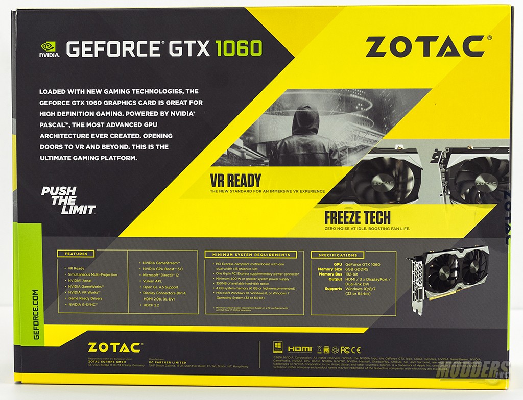 ZOTAC GeForce GTX 1060 AMP Edition Graphics Card Review - Modders Inc