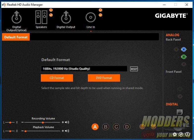gigabyte realtek hd audio manager