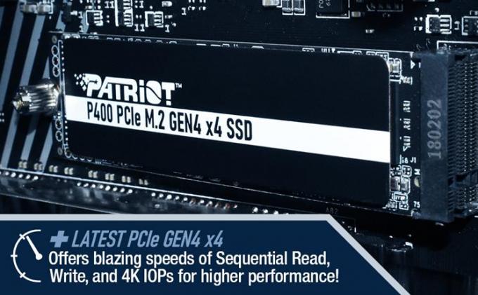 New PATRIOT P400 PCIe Gen4x4 M.2 SSD Now Available - Modders Inc